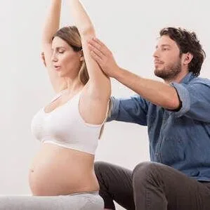 Couple preparing for birth