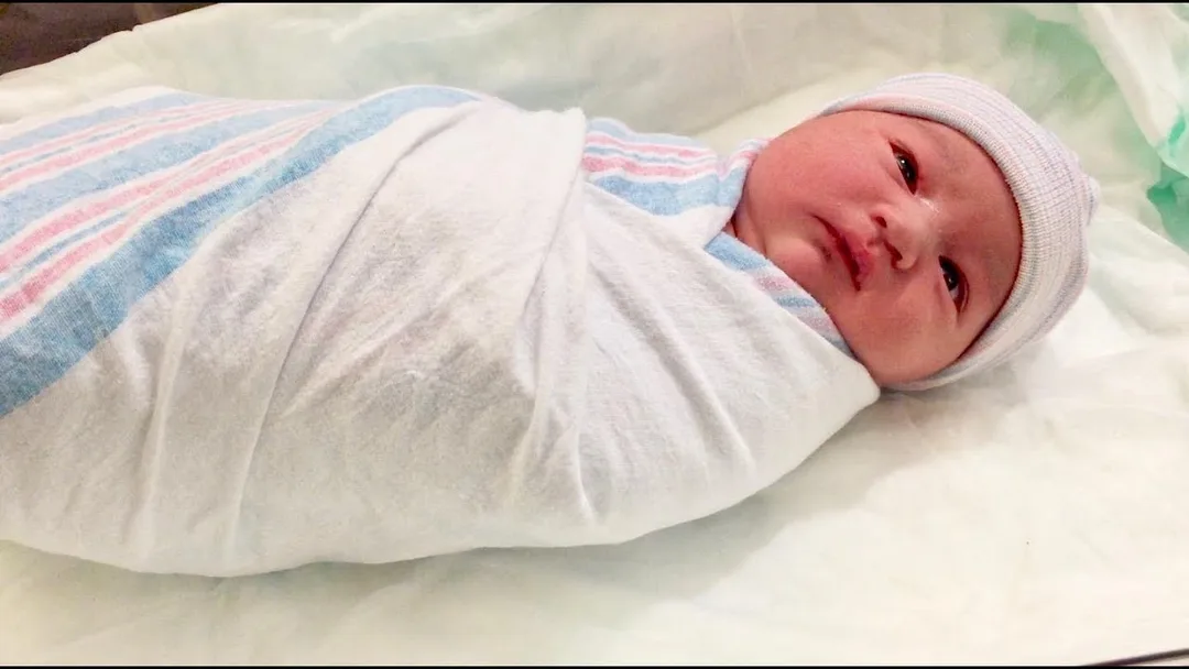 Swaddled baby 