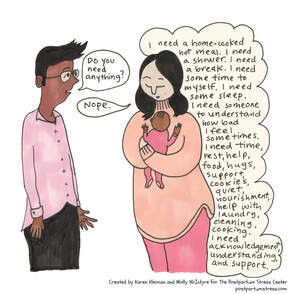 Postpartum cartoon